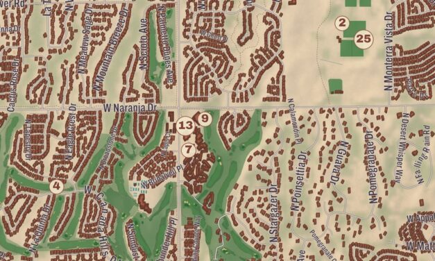 Beautifully Detailed Map of Oro Valley, Arizona