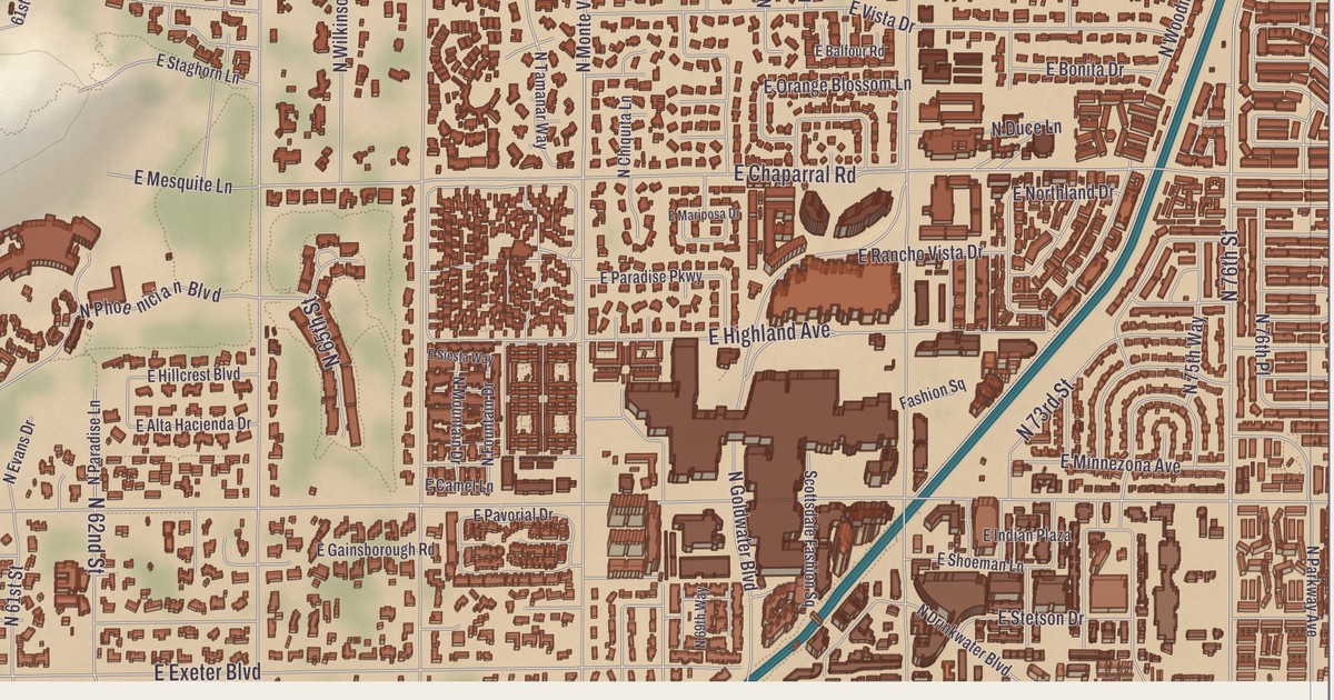 Beautifully Detailed Map of Paradise Valley, Arizona