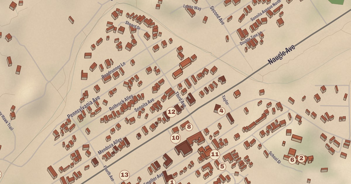 Beautifully Detailed Map of Patagonia, Arizona