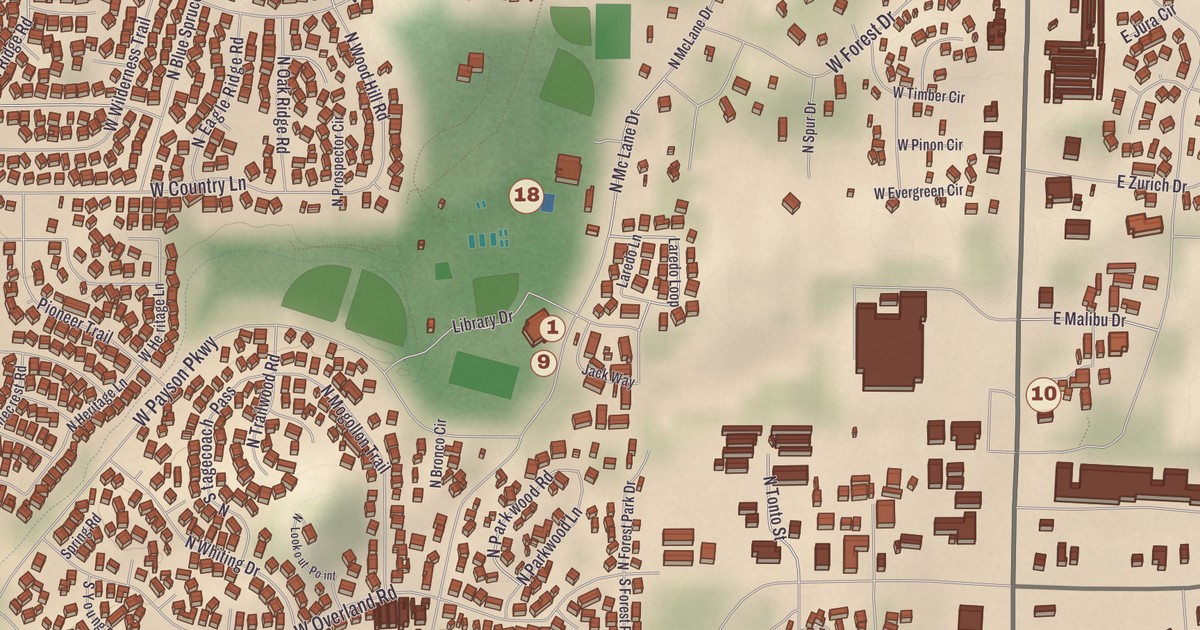 Beautifully Detailed Map of Payson, Arizona