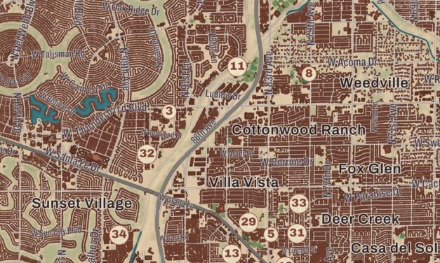 Beautifully Detailed Map of Peoria, Arizona
