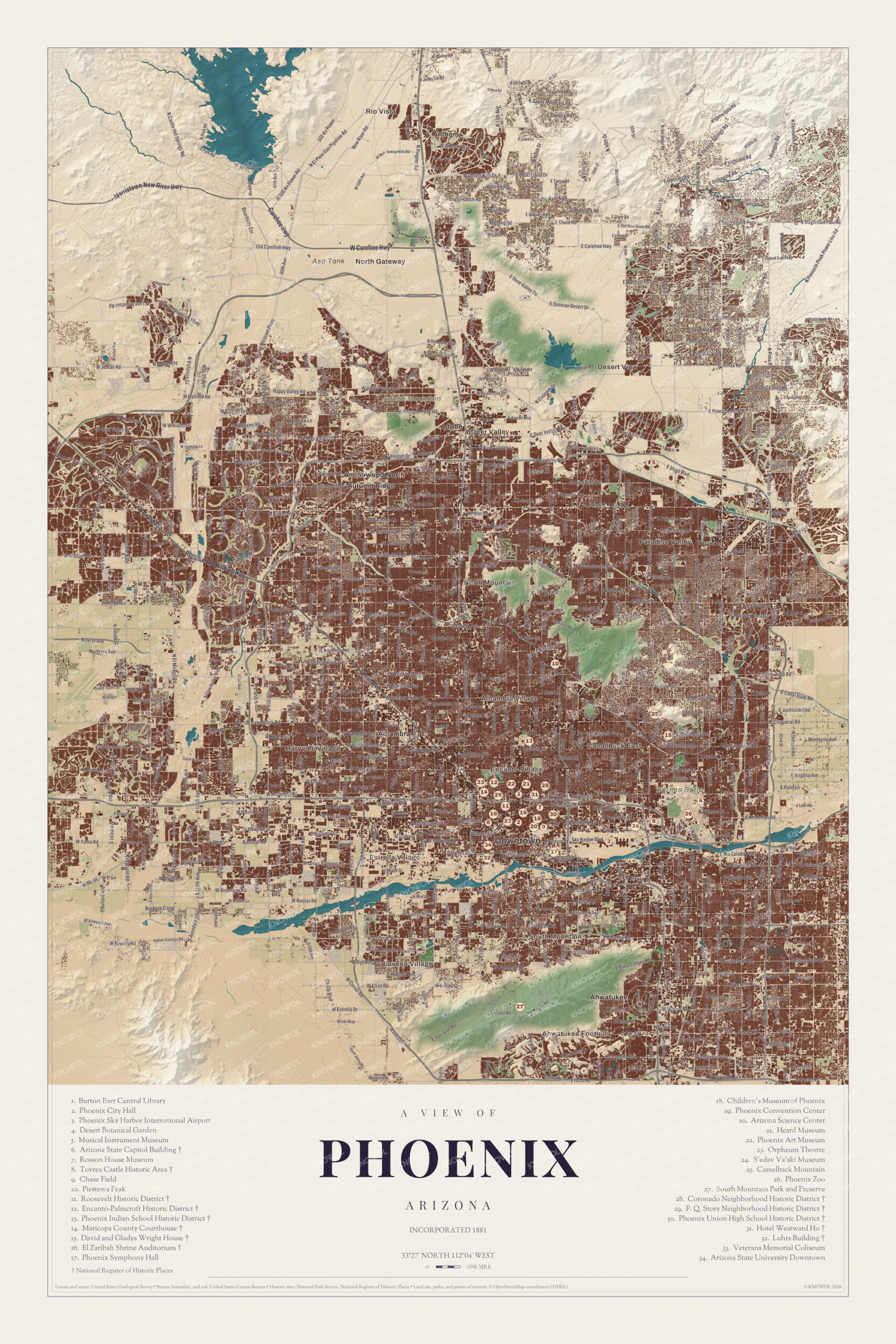 Map of Phoenix, Arizona