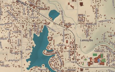 Beautifully Detailed Map of Pinetop-Lakeside, Arizona