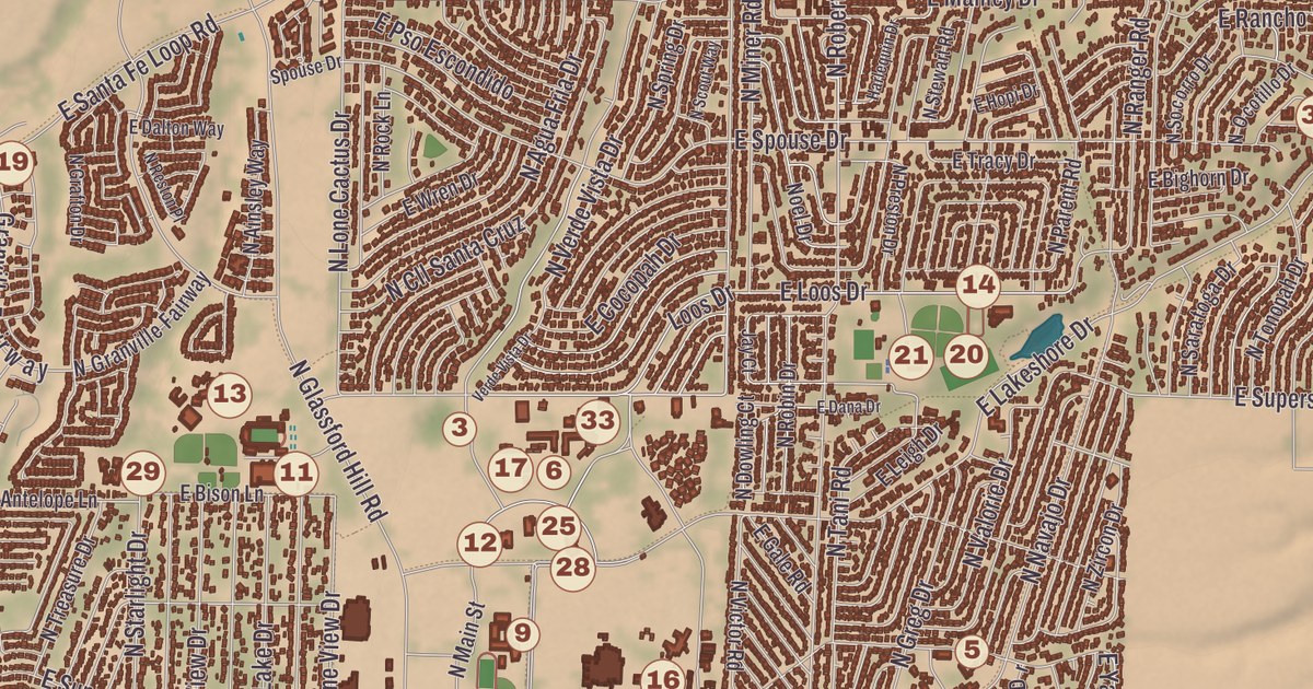 Beautifully Detailed Map of Prescott Valley, Arizona
