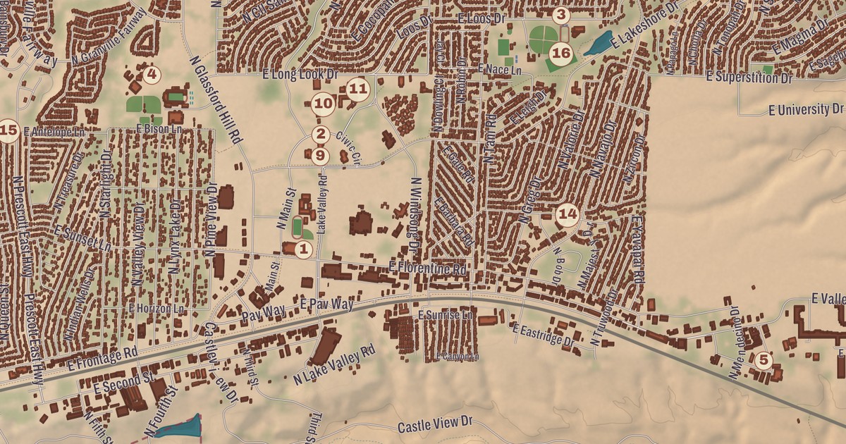 Beautifully Detailed Map of Prescott Valley, Arizona