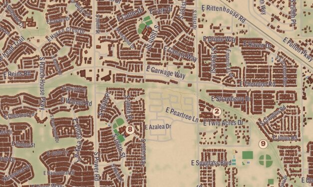 Beautifully Detailed Map of Queen Creek, Arizona