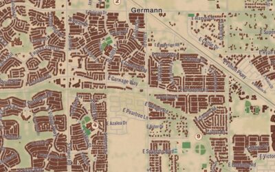 Beautifully Detailed Map of Queen Creek, Arizona
