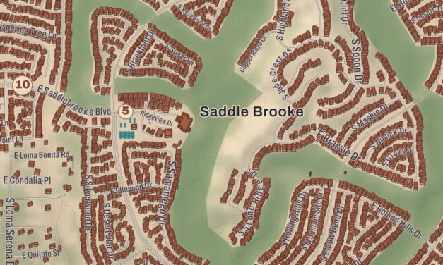 Beautifully Detailed Map of Saddlebrooke, Arizona