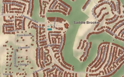 Beautifully Detailed Map of Saddlebrooke, Arizona