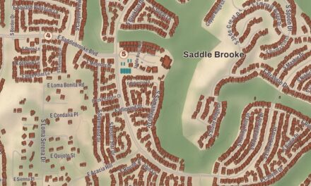 Beautifully Detailed Map of Saddlebrooke, Arizona