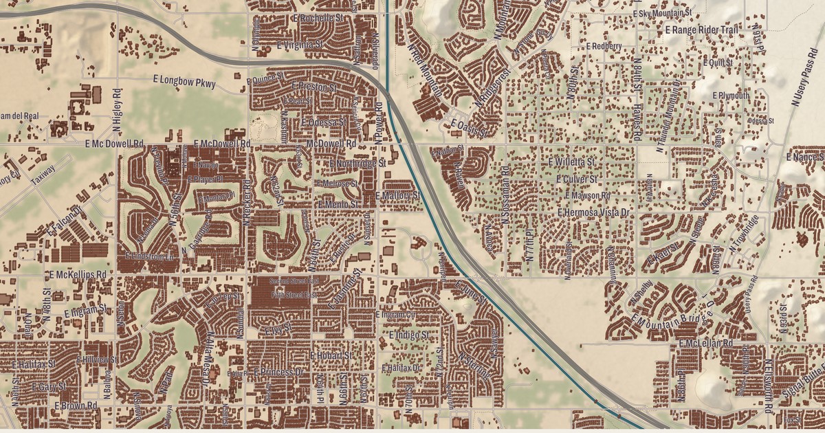 Beautifully Detailed Map of Salt River Pima-Maricopa Indian Community, Arizona