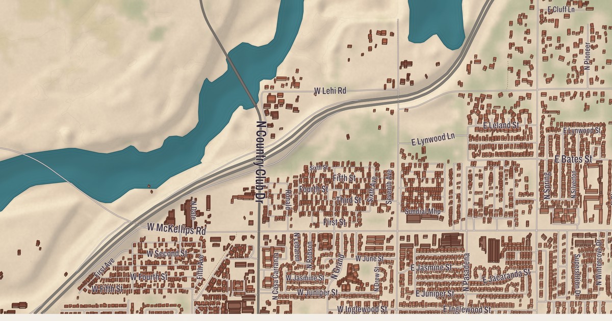 Beautifully Detailed Map of Salt River Pima-Maricopa Indian Community, Arizona