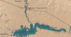 San Carlos Apache Tribe, Arizona map detail