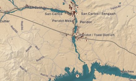 Beautifully Detailed Map of San Carlos Apache Tribe, Arizona