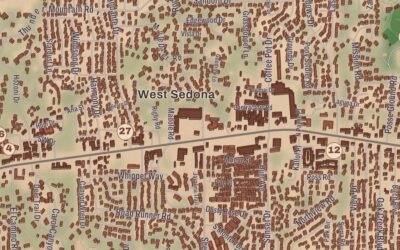 Beautifully Detailed Map of Sedona, Arizona