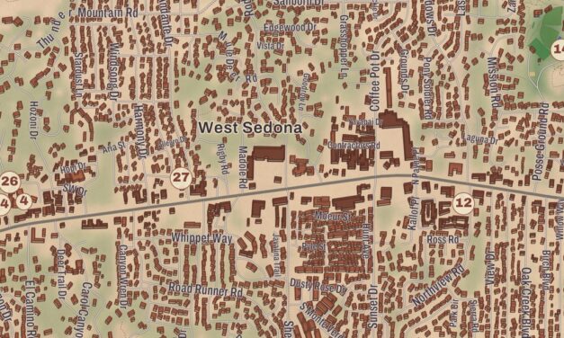 Beautifully Detailed Map of Sedona, Arizona