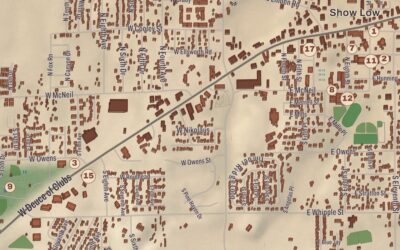 Beautifully Detailed Map of Show Low, Arizona