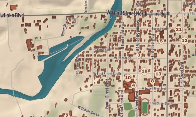 Beautifully Detailed Map of Snowflake, Arizona