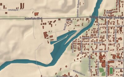 Beautifully Detailed Map of Snowflake, Arizona