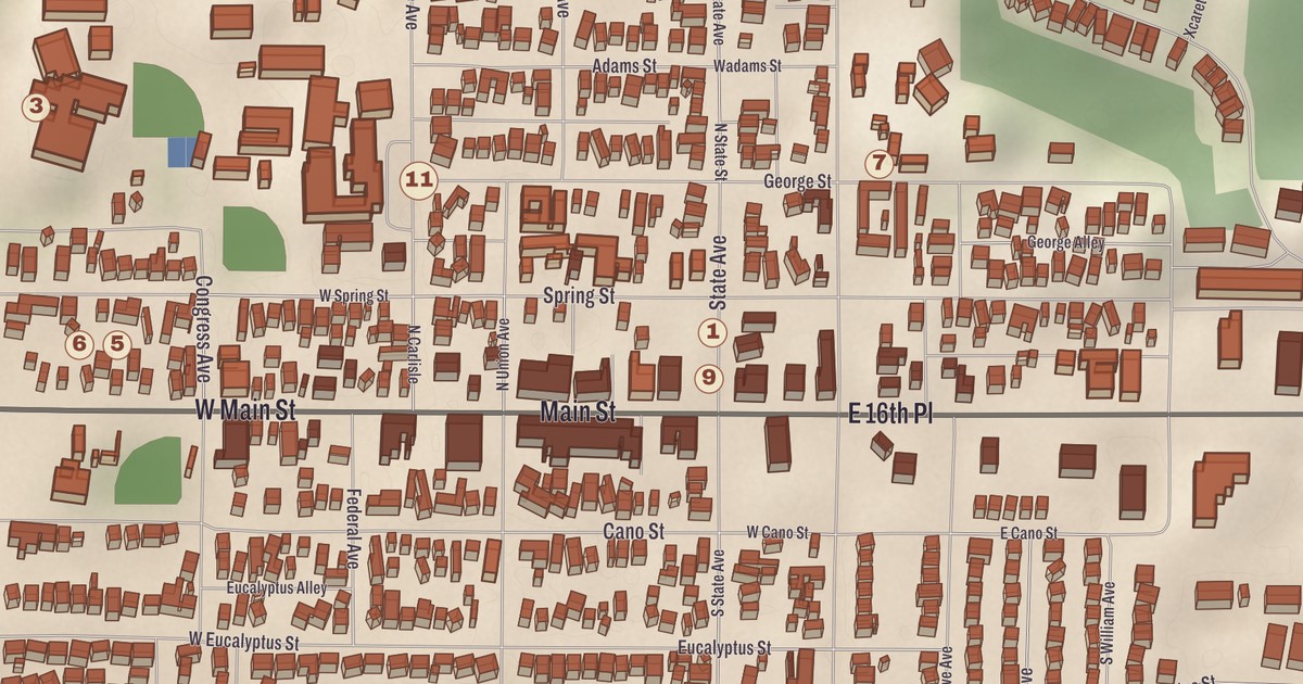Beautifully Detailed Map of Somerton, Arizona