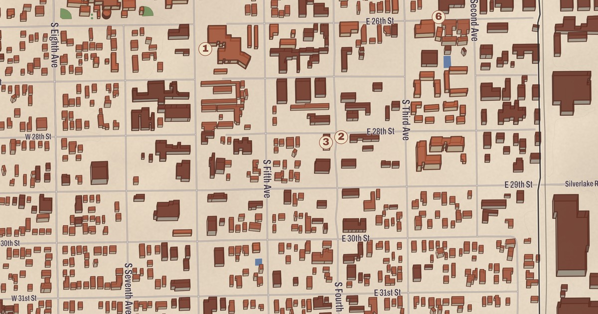 Beautifully Detailed Map of South Tucson, Arizona