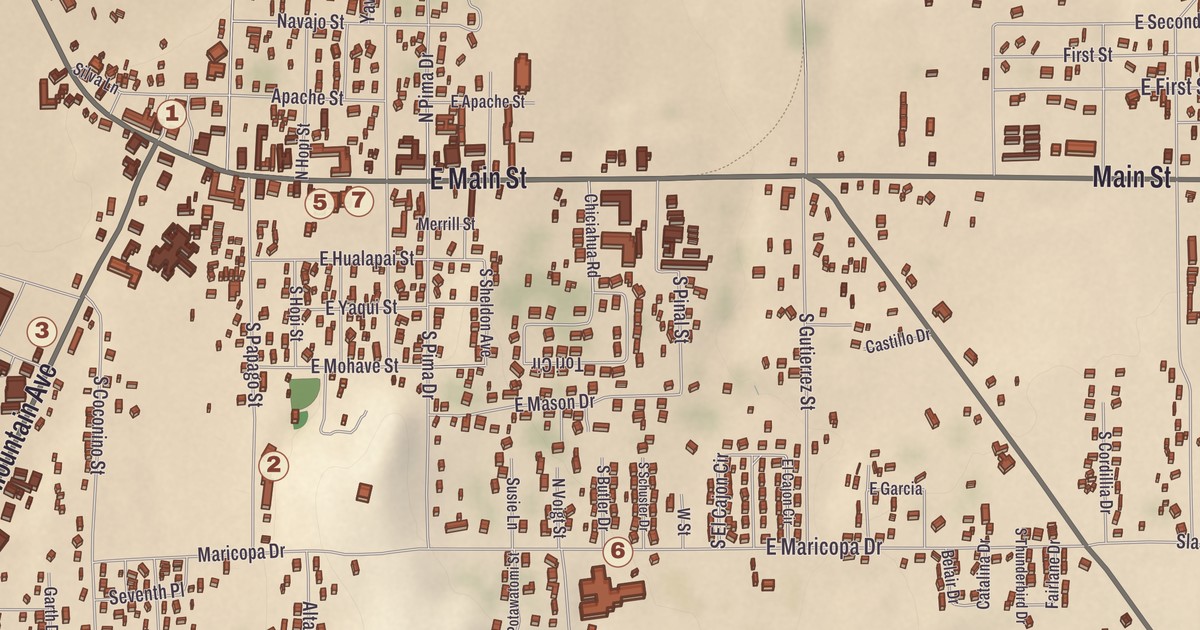 Beautifully Detailed Map of Springerville, Arizona