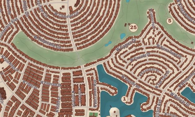 Beautifully Detailed Map of Sun City, Arizona