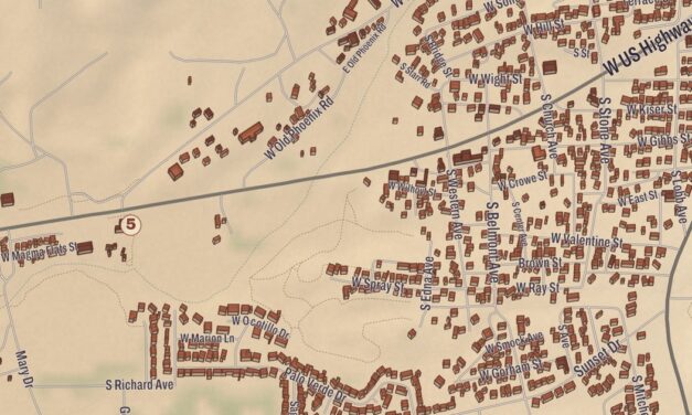 Beautifully Detailed Map of Superior, Arizona