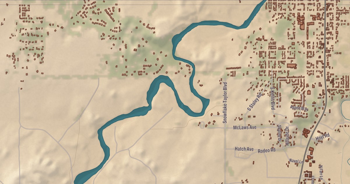 Beautifully Detailed Map of Taylor, Arizona
