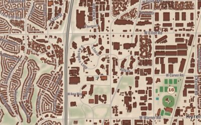 Beautifully Detailed Map of Tempe, Arizona