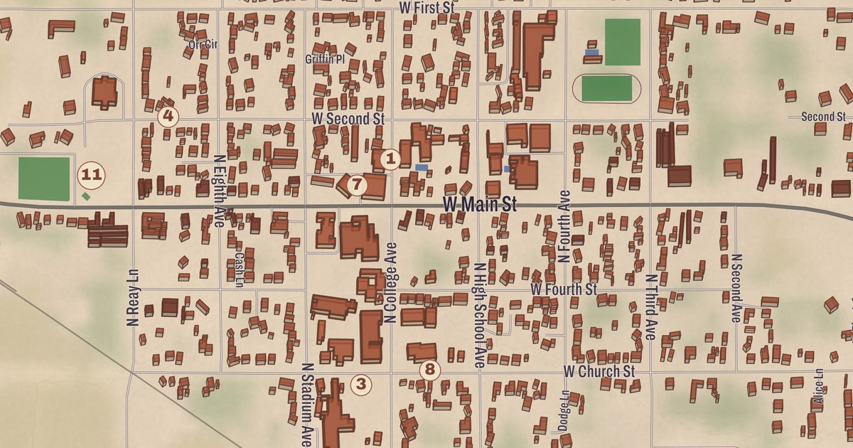 Beautifully Detailed Map of Thatcher, Arizona