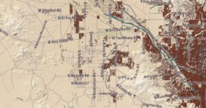 Tohono O'odham Nation, Arizona map detail