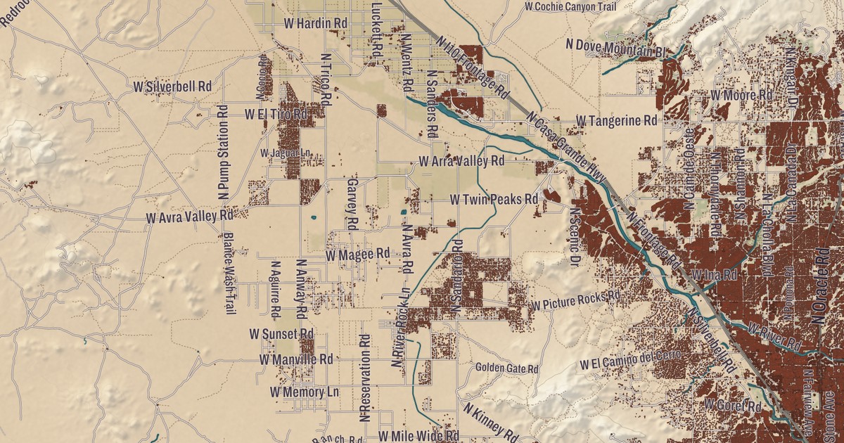 Beautifully Detailed Map of Tohono O’odham Nation, Arizona