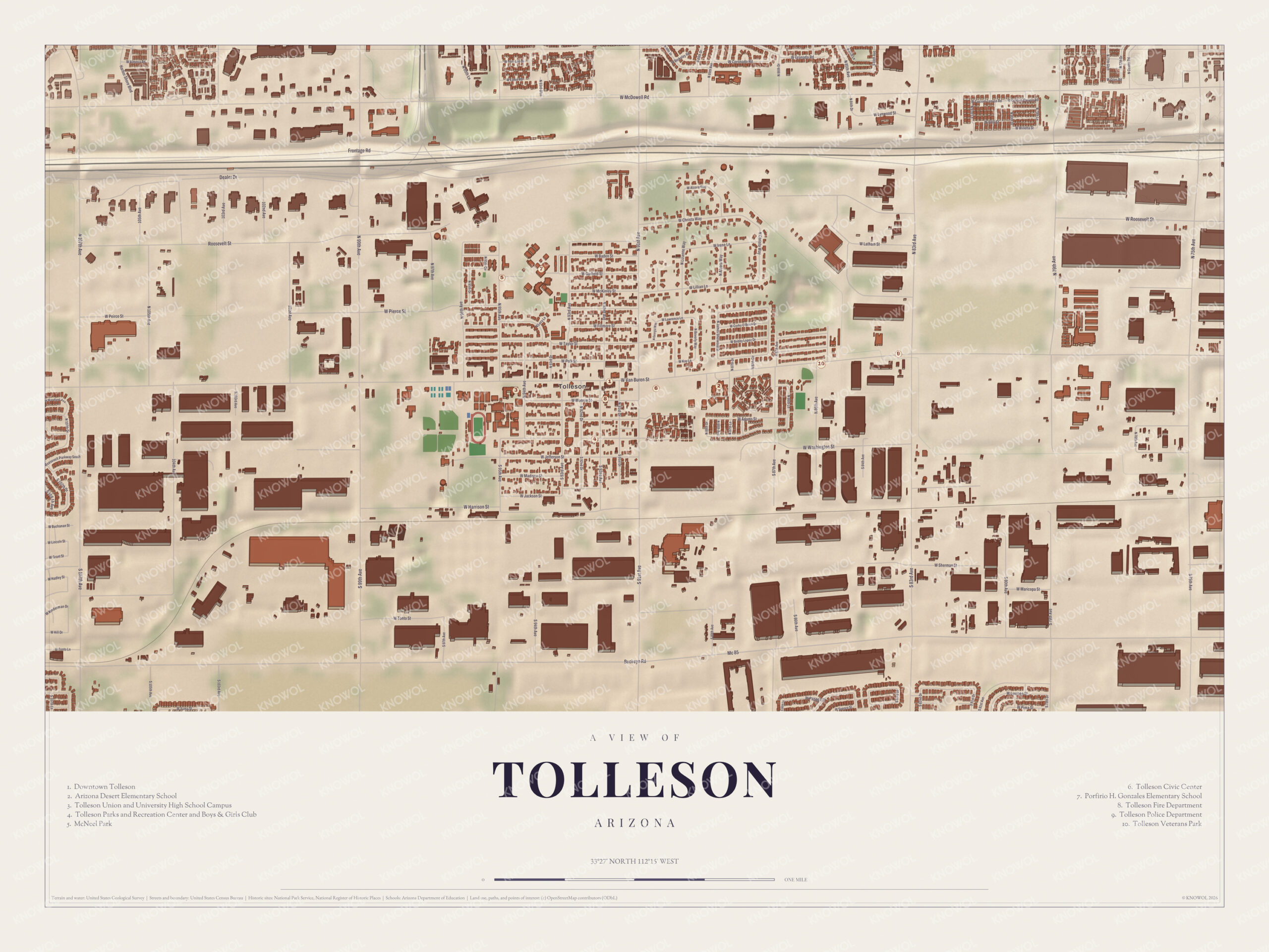 Map of Tolleson, Arizona