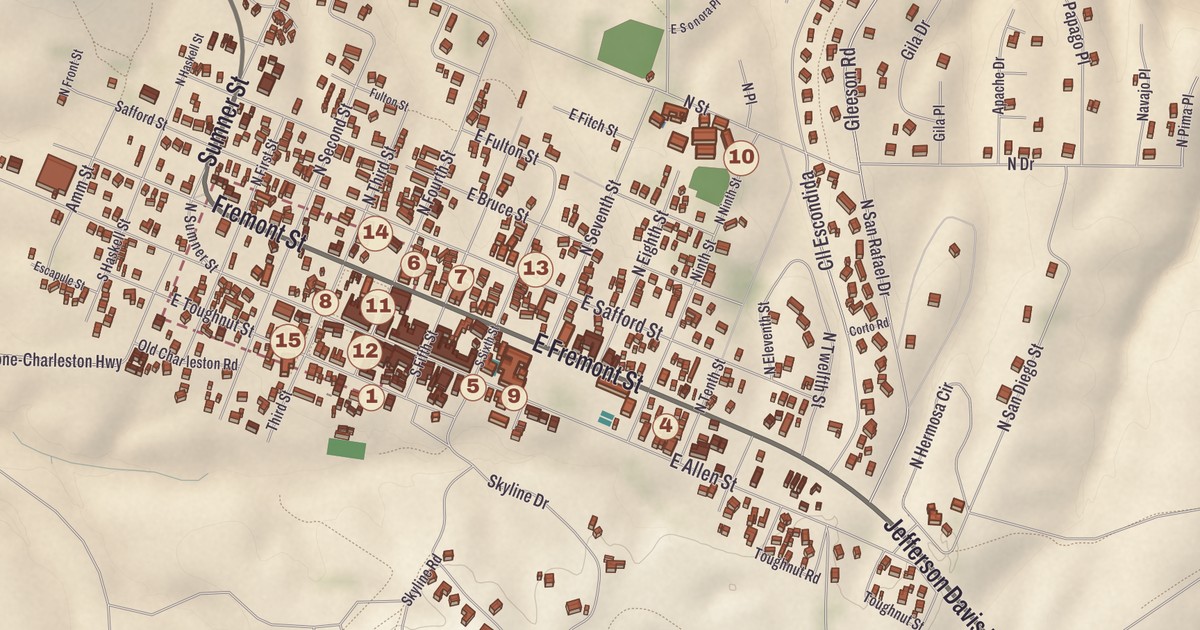 Beautifully Detailed Map of Tombstone, Arizona