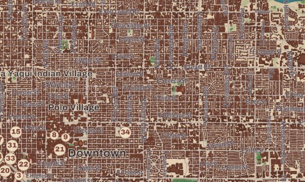 Beautifully Detailed Map of Tucson, Arizona