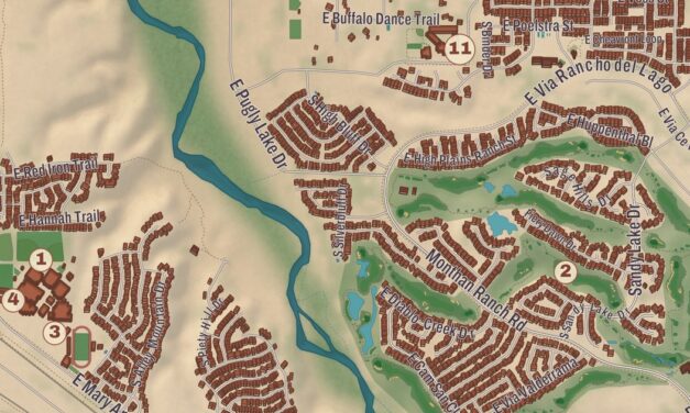 Beautifully Detailed Map of Vail, Arizona