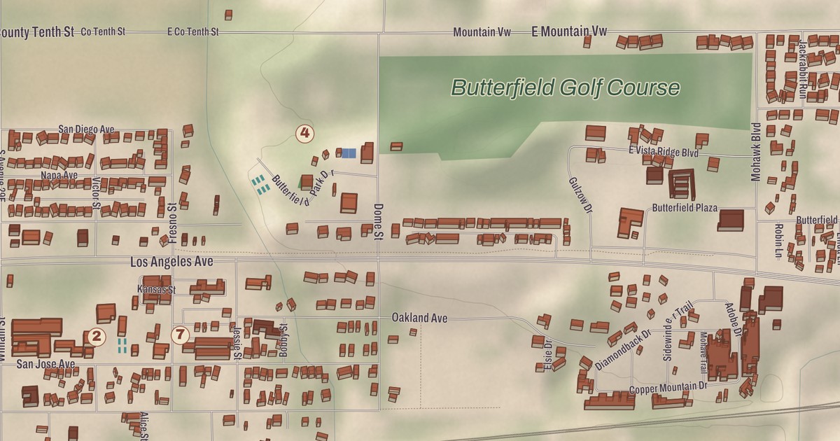 Beautifully Detailed Map of Wellton, Arizona