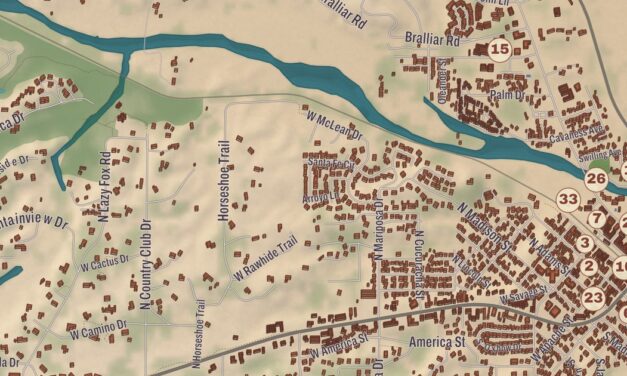 Beautifully Detailed Map of Wickenburg, Arizona