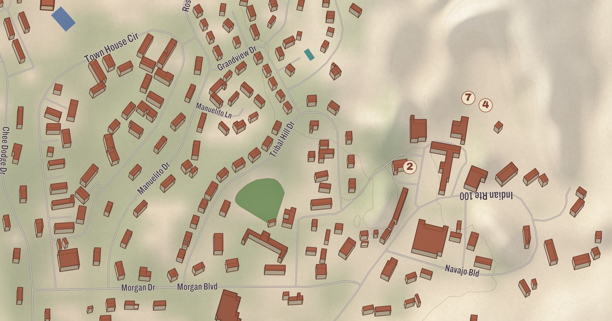 Beautifully Detailed Map of Window Rock, Arizona