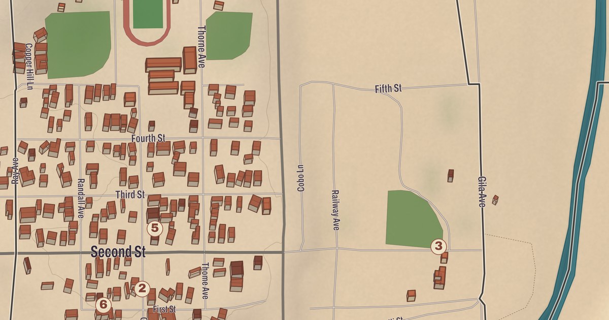 Beautifully Detailed Map of Winkelman, Arizona