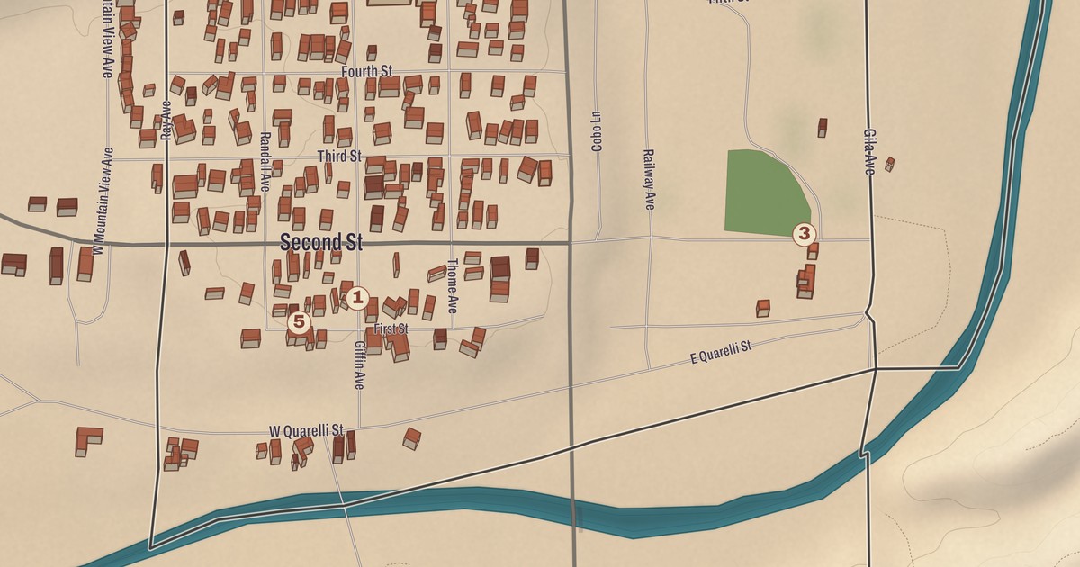 Beautifully Detailed Map of Winkelman, Arizona