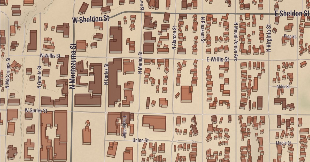 Beautifully Detailed Map of Yavapai-Prescott Indian Tribe, Arizona