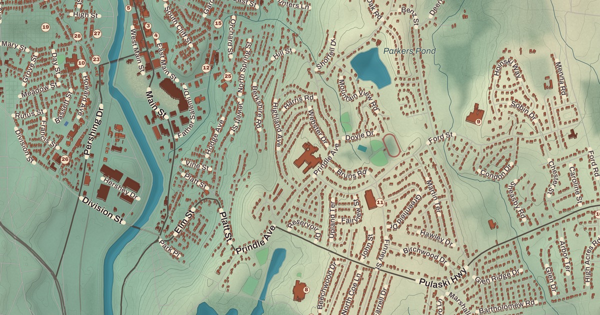 Beautifully Detailed Map of Ansonia, Connecticut