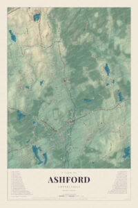 Map of Ashford, Connecticut