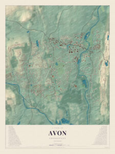 Map of Avon, Connecticut