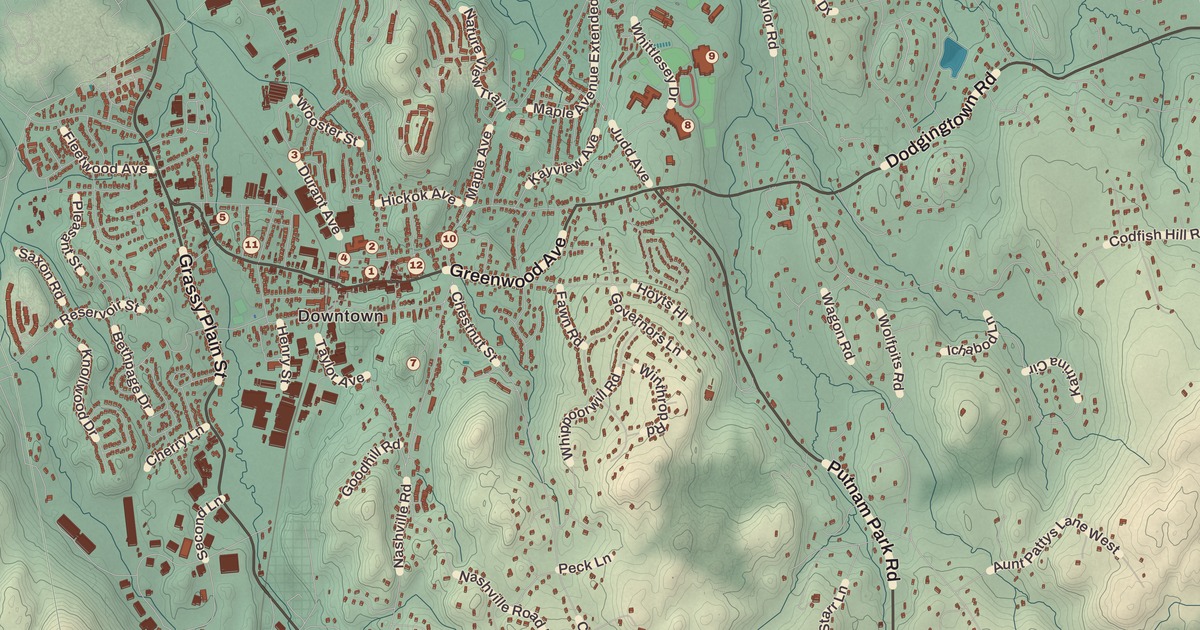 Beautifully Detailed Map of Bethel, Connecticut