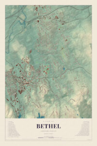 Map of Bethel, Connecticut