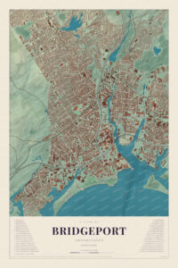 Map of Bridgeport, Connecticut