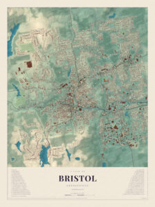 Map of Bristol, Connecticut